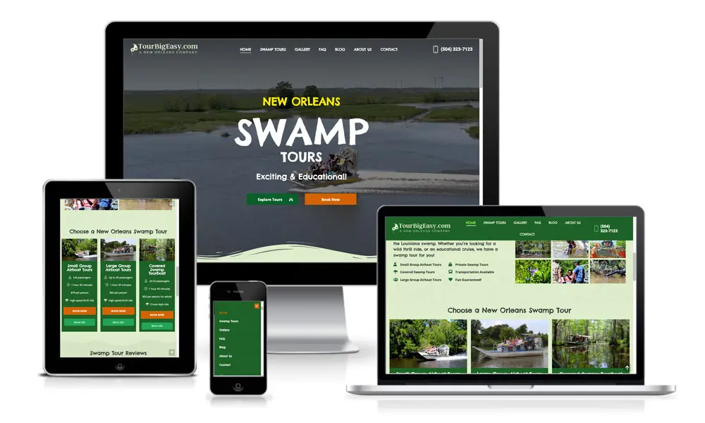 Website For Swamp Tour Company