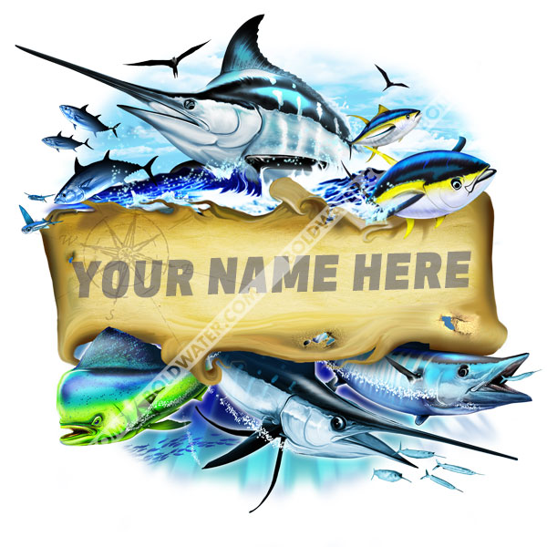 Name Drop Shirts for Fishing Guides, Charters, Marinas
