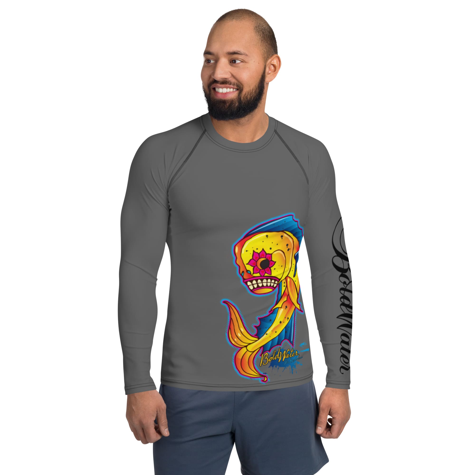all-over-print-mens-rash-guard-white-front-638ce335ebb34.jpg BoldWater Freakin' Mahi men's rash guard with all-over print design