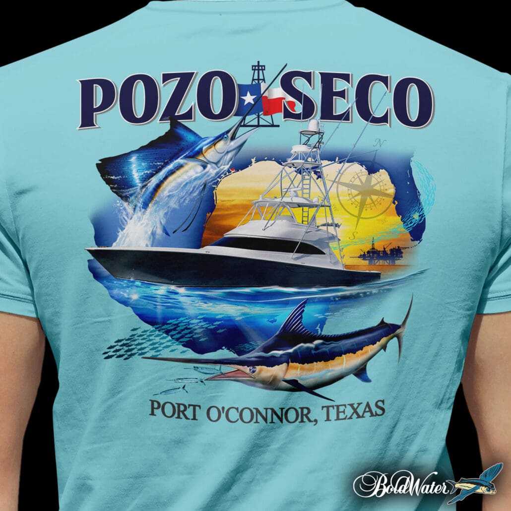 Custom fishing charter artwork and logo design for Pozo Seco by BoldWater