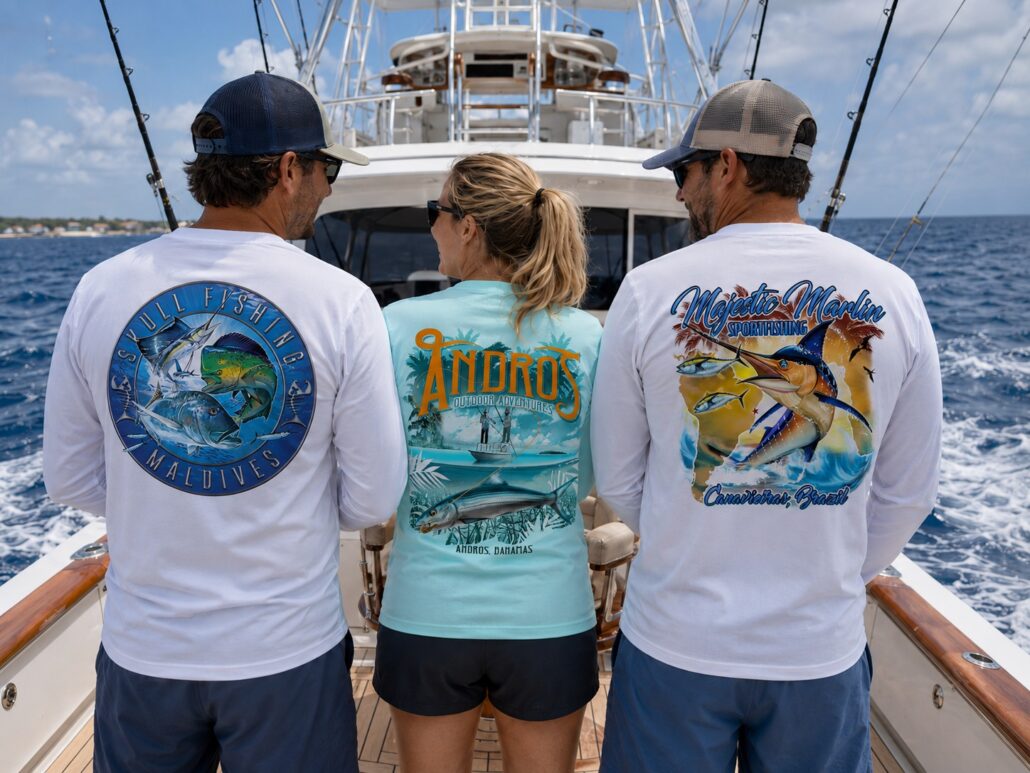 How Do Custom Boating Shirts Help Build Brand Recognition for Charter Boats and Marinas?