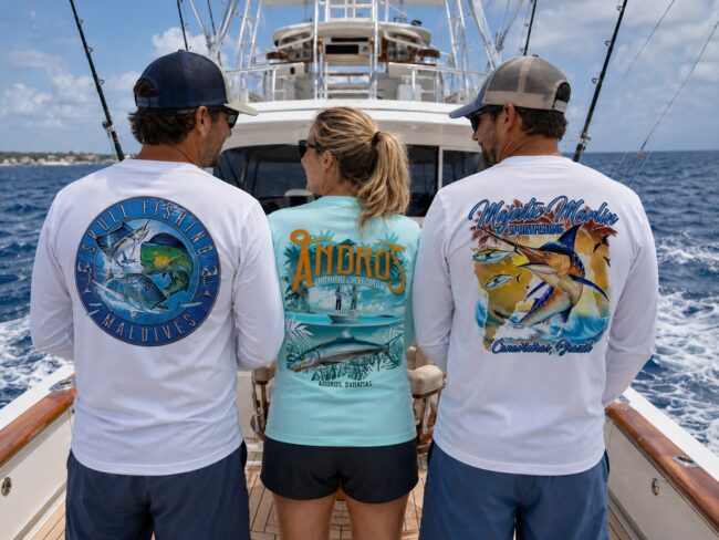 boldwater fishing shirt design How Do Custom Boating Shirts Help Build Brand Recognition for Charter Boats and Marinas?