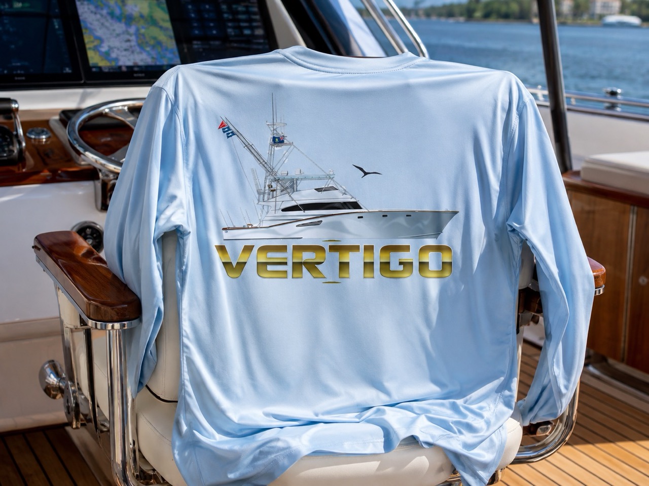 vertigo sportfishing yacht shirt sample captains How Do UPF-Rated Custom Boating Shirts Protect Crews From Sun Exposure During Long Days on the Water?